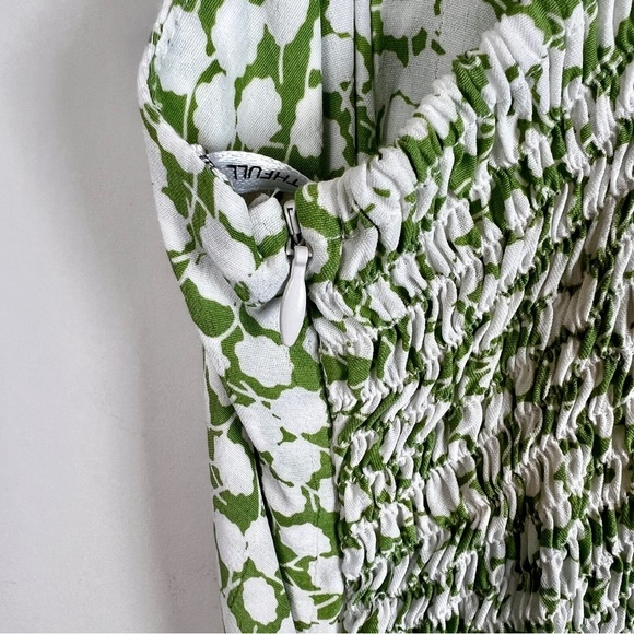 NEW Faithfull The Brand Lou Lou Mini Dress in Avocado Green Bella Floral size M - Picture 11 of 11